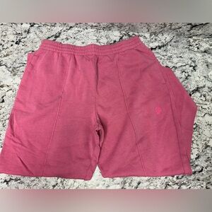 Pink slightly cropped sweat pants